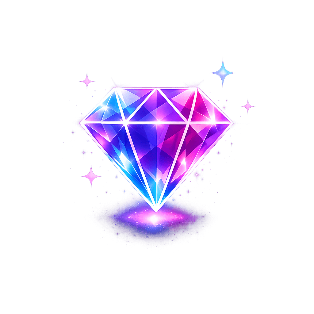 Glowing founding member diamond